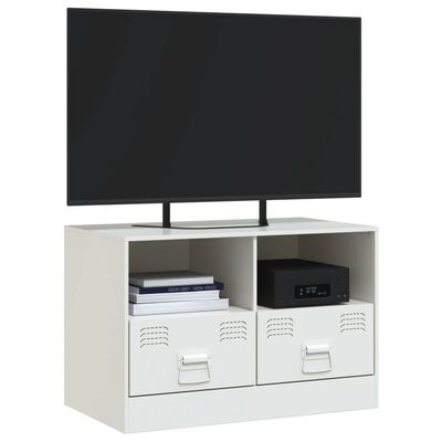 vidaXL TV omarica bela 67x39x44 cm jeklo