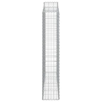 vidaXL Obokane gabion košare 2 kosa 200x30x160/180 cm pocinkano železo