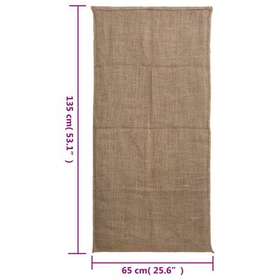 vidaXL Vreče iz jute 5 kosov 65x135 cm 100 % juta 220 gsm