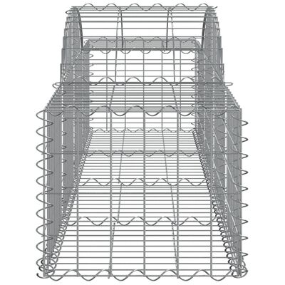 vidaXL Obokane gabion košare 9 kosov 200x50x40/60 cm pocinkano železo