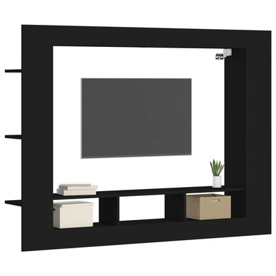 vidaXL TV omarica črna 152x22x113 cm inženirski les