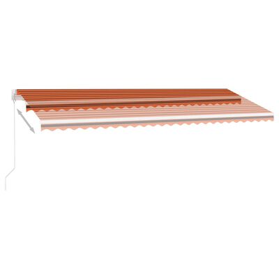 vidaXL Prostostoječa ročno zložljiva tenda 500x300 cm oranžna/rjava