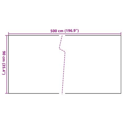 vidaXL Balkonsko platno belo 500x90 cm poli ratan