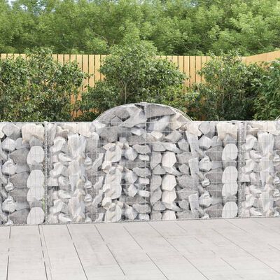 vidaXL Obokane gabion košare 5 kosov 200x30x100/120cm pocinkano železo