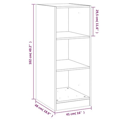 vidaXL Garderobna omara sonoma hrast 48x41x102 cm iverna plošča