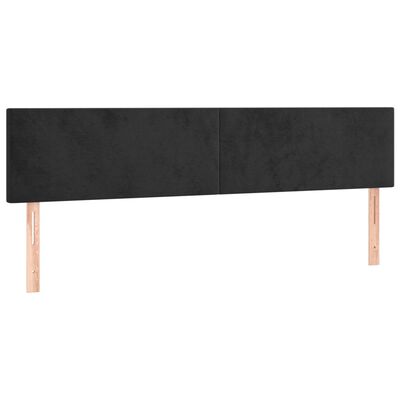 vidaXL Box spring postelja z vzmetnico črna 120x190 cm žamet