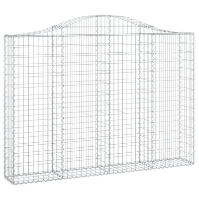 vidaXL Obokane gabion košare 4 kosi 200x30x140/160 cm pocinkano železo