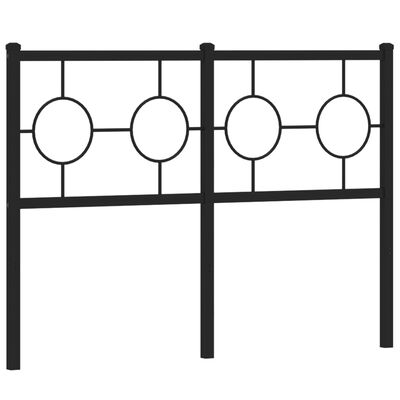 vidaXL Kovinsko posteljno vzglavje črno 120 cm