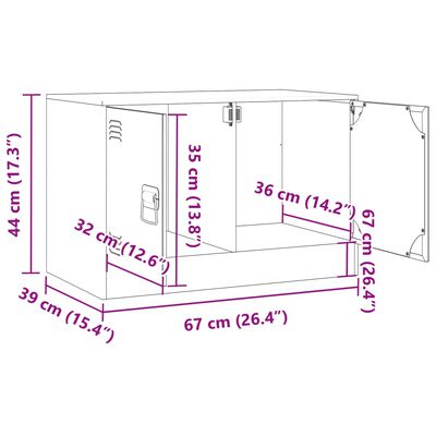 vidaXL TV omarica antracitna 67x39x44 cm jeklo