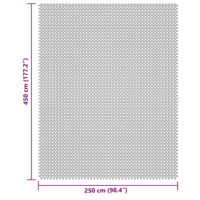 vidaXL Podloga za kampiranje krem 4,5x2,5 m