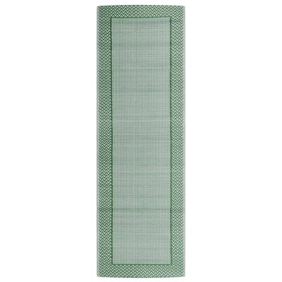 vidaXL Zunanja preproga zelena 80x250 cm PP