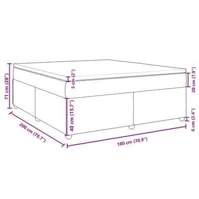 vidaXL Box spring postelja z vzmetnico modra 180x200 cm blago