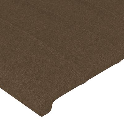 vidaXL Box spring postelja z vzmetnico temno rjav 140x190 cm blago