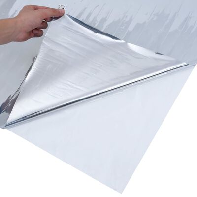 vidaXL Folija za okna z odsevnim učinkom srebrna 90x2000 cm PVC