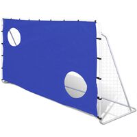 vidaXL Nogometni gol s steno za ciljanje 240x92x150cm visokokakovosten