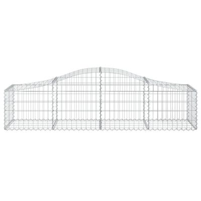 vidaXL Obokane gabion košare 4 kosi 200x50x40/60 cm pocinkano železo