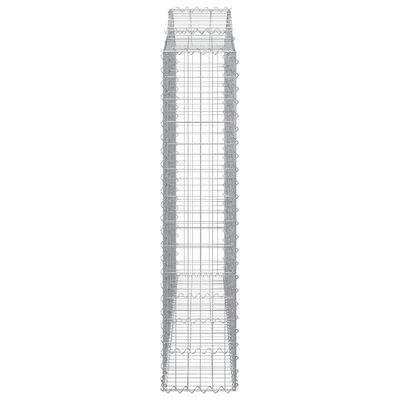 vidaXL Obokane gabion košare 12kosov 200x30x140/160cm pocinkano železo