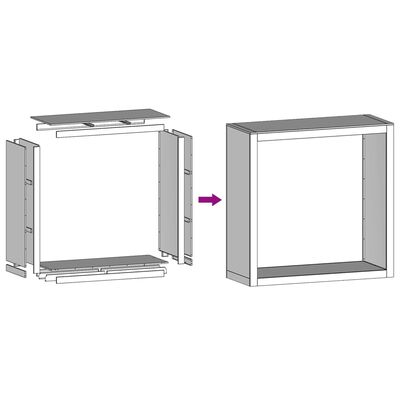 vidaXL Stojalo za drva antracitno 100x40x100 cm jeklo