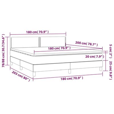 vidaXL Box spring postelja z vzmetnico roza 180x200 cm žamet