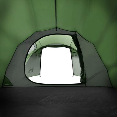 vidaXL Šotor za kampiranje za 3 osebe zelen vodoodporen