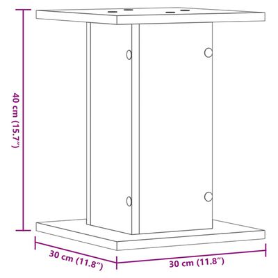 vidaXL Stojalo za zvočnike 2 kosa betonsko sivo 30x30x40 cm inž. les