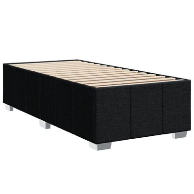 vidaXL Box spring postelja z vzmetnico črna 80x200 cm blago