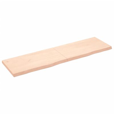 vidaXL Mizna plošča 180x50x(2-6) cm neobdelana trdna hrastovina