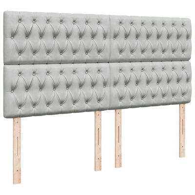 vidaXL Box spring postelja z vzmetnico svetlo siva 180x200 cm žamet