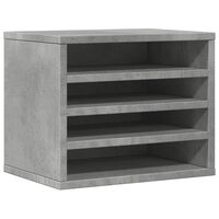 vidaXL Organizator za pisalno mizo betonsko siv 36x26x29,5 cm inž. les
