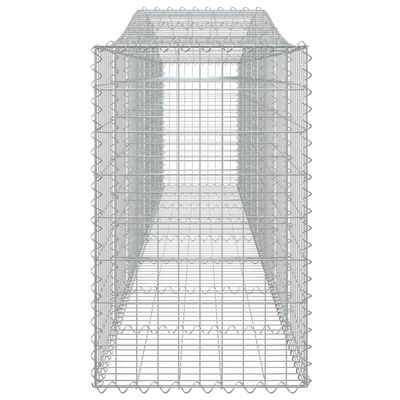 vidaXL Obokane gabion košare 9 kosov 400x50x80/100 cm cinkano železo