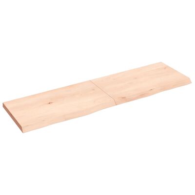 vidaXL Kopalniški pult 140x40x(2-4) cm neobdelan trden les