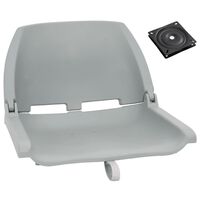 vidaXL Zložljiv sedež za čoln 2 kosa siva