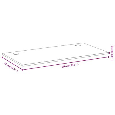 vidaXL Mizna plošča 110x55x1,5 cm bambus