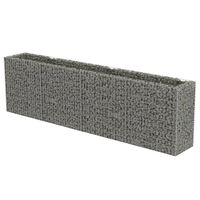 vidaXL Visoka greda gabion pocinkano jeklo 360x50x100 cm