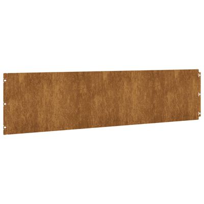 vidaXL Robniki za trato 10 kosov 25x103 cm prilagodljivi corten jeklo