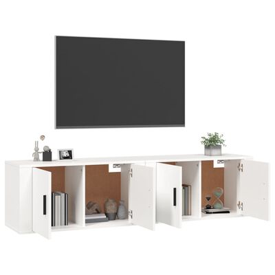 vidaXL Stenska TV omarica 2 kosa bela 80x34,5x40 cm