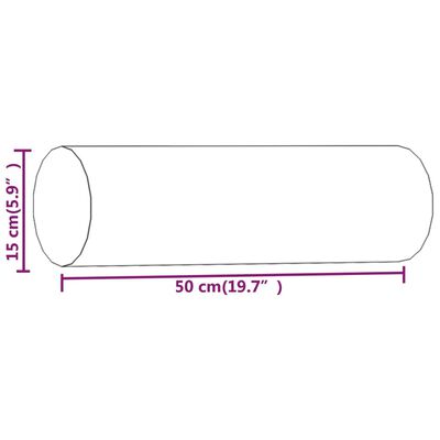 vidaXL Okrasna blazina 2 kosa modra Ø15x50 cm žamet