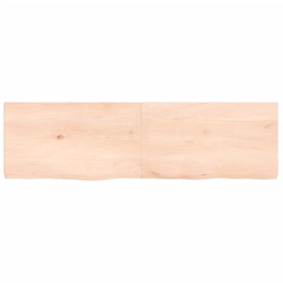 vidaXL Kopalniški pult 140x40x(2-4) cm neobdelan trden les