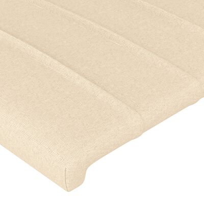 vidaXL Box spring postelja z vzmetnico krem 90x190 cm blago