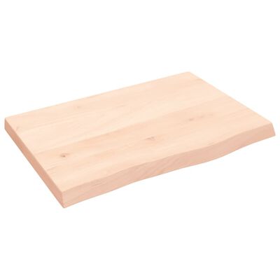 vidaXL Mizna plošča 60x40x(2-4) cm neobdelana trdna hrastovina