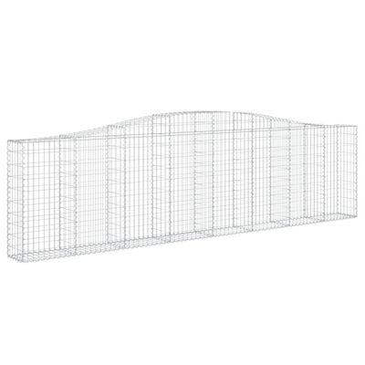 vidaXL Obokane gabion košare 10kosi 400x30x100/120 cm pocinkano železo