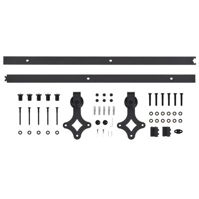 vidaXL Drsna vrata s kompletom vodil 70x210 cm trdna borovina