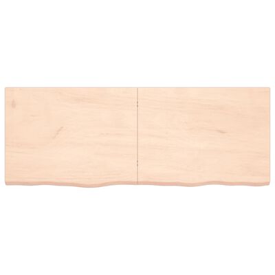 vidaXL Mizna plošča 160x60x(2-4) cm neobdelana trdna hrastovina