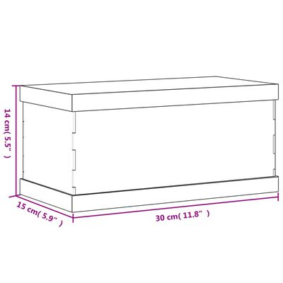 vidaXL Razstavna škatla prozorna 30x15x14 cm akril