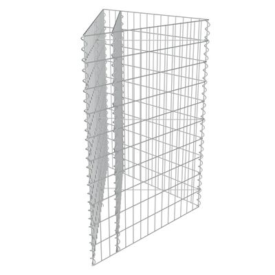 vidaXL Visoka greda gabion pocinkano jeklo 75x75x100 cm