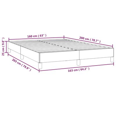 vidaXL Posteljni okvir brez vzmetnice krem 160x200 cm blago