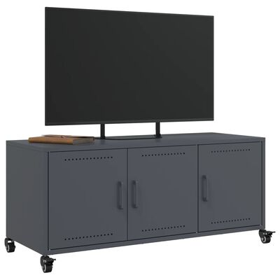 vidaXL TV omarica antracitna 100,5x39x43,5 cm hladno valjano jeklo