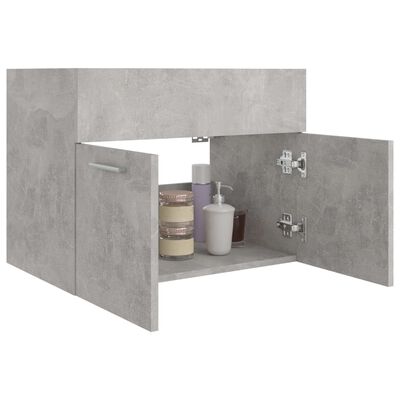 vidaXL Omarica za umivalnik betonsko siva 60x38,5x46 cm inženirski les