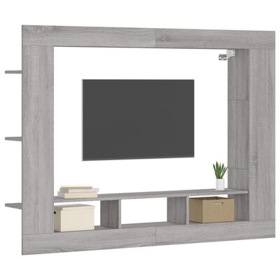 vidaXL TV omarica siva sonoma 152x22x113 cm inženirski les