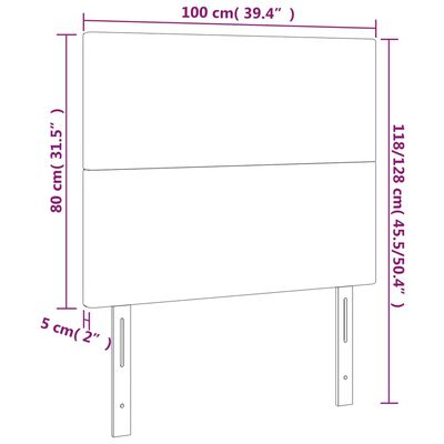 vidaXL Posteljno vzglavje 2 kosa sivo 100x5x78/88 cm umetno usnje